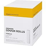 AmazonCommercial Rettangolare Rotoli per lettino, 50 m, confezione da 9, Bianco