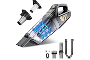Vankarr Aspirabriciole Senza Fili Potente 12000pa Aspirapolvere Auto, Mini Aspirapolvere Portatile per Auto Ricaricabile Aspira Briciole USB Aspirapolvere a Mano per Casa Auto Ufficio