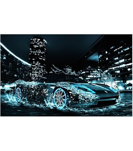 Diamond Painting Set „Cooler Sportwagen“ – 5D Diamantbild 30x40 Cm Mit Komplettem Zubehör