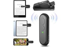 PUPINGPIG Telecomando Pagina Turner per Kindle Paperwhite Oasis Kobo eReaders Accessori, telecomando RF Page Turner Clicker per iPad Telefono Tablet Lettura di romanzi, foto e video Registrazione Remoto, Nero