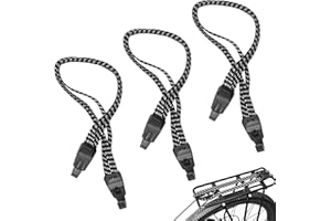 QHSXMQ 3PCS Tendeurs Elastique avec Crochets, Tendeur Velo 3 en 1, 45/65/75 cm Sangle Elastique Tendeur Bagage pour Vélo Casque de Moto Bagages Chariot Remorque Cargo