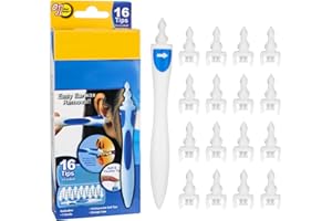 DMJJSD Ohrenschmalz Entferner, Q grips Ohrenreiniger, Sicheres Weiches 360 Grad Spirale Silikon Ear Wax Removal, Ohren Reinigung kit mit 16 abwaschbaren Ersatzköpfen, Geeignet für Kinder, Menschen