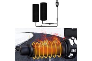 Auzkong Puños Calefactables para Motocicleta o Bicicleta, Control Inteligente de Temperatura de Tres Niveles 5 V Universal, 1 Par (Calefacción por USB) goma