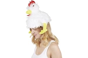 P'TIT CLOWN P 'tit payaso 75230 sombrero forro gallina blanca adulto – Blanco