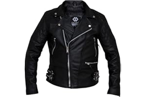 Gallanto Classic Diamond Biker Motorcycle Mens Leather Jacket Motorbike