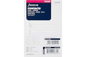 FILOFAX Pocket Name / Address / Numbers value pack
