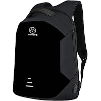 Vebeto Anti Theft Backpack with USB Charging Port 15.6 Inch Laptop Bagpack Waterproof Casual Unisex Bag for School College Office Suitable for Men Women (Black)
