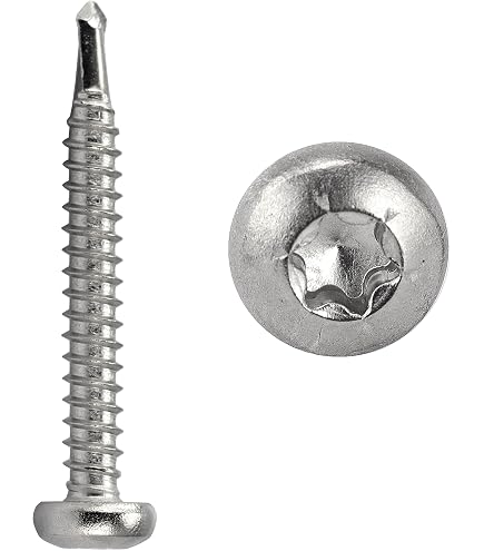 Blechschrauben Schwarz Flachkopf Bohrschrauben Edelstahl VA Linsenkopf 4,2 Mm TORX TX - DIN 7504 M Für Blech & Metall DIN 7504 M TX Bohrschrauben
