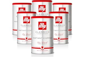 illy Classico Instant Coffee, Medium Roast, 100% Arabica, Smooth Taste, Ideal for Americano, 95g x 6
