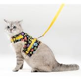 Patipatron Ka&ccedil;ış &Ouml;nleyici Kedi Gezdirme Tasması Ve K&uuml;&ccedil;&uuml;k Irk K&ouml;pek Gezdirme Tasması (S, Sarı Patili)