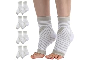cheap4uk 4 Pairs Neuropathy Socks Plantar Fasciitis Foot Compression Socks Support for Men & Women Sports Injury Recovery Arch Support Anti-Slip Breathable Soothe Socks for Pain Relief