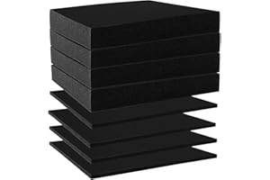 SHUESS Lot de 4 mousses prédécoupées 400 x 300 x 50 mm/4 pièces de 400 x 300 x 10 mm - Mallette à outils en mousse pour appareil photo, mallette de rangement, miniatures de tabletop et outils