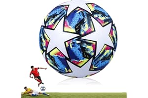 UieaMsio Ballon Foot avec Pompe Ballon De Foot Taille 5 pour Enfant et Adultes, Football Ball Taille 5 pour Le Jeu Régulier et l’Entraînement