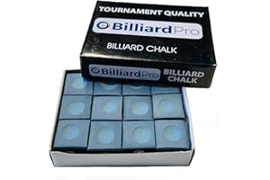 cueball16 12 Pieces BOX of Tournament Quality Snooker or Pool Cue Tips Chalks (GREY)