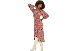 Joe Browns Women's Floral Drape Front Long Sleeve Wrap Dress Casual