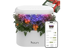 Nouri 5 pod APP Smart Garden for Home Cooks | w/Heirloom Basil | Hydroponics Growing System | LED Grow Lights | Indoor Herb Garden Kit | Herb Growing Kit indoors for Plant Lovers, Gardeners, Kitchen
