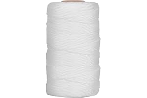 TakFree 40 Meters Roman Blind Cord, 2mm Nylon Blind String White Picture Hanging Cord Braided Craft Curtain Lift Shade String for Windows Crafts