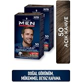 Men Perfect Schwarzkopf Men Perfect Sa&ccedil; Boyası 50- A&ccedil;ık Kahve -Kolay Ve Hızlı Beyaz Kapama - 2 Adet