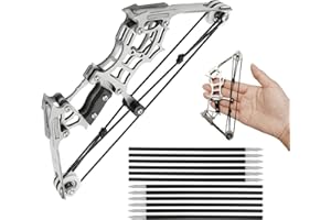 ELKRICH Mini Archery Bow Set Mini Compound Bow and Arrows Set Right/Left Hand for Target Shooting Hunting Games (Type 4)