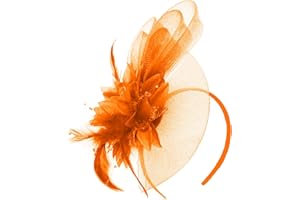 Caprilite Flower Wedding Races Party Fascinator Net Hat and Feathers