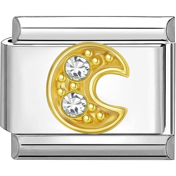 Quiges 9mm Italiaanse Schakel Bedel Module Roestvrij Staal Zirkonia goud Hart MOM voor Italië charms schakels Armbanden