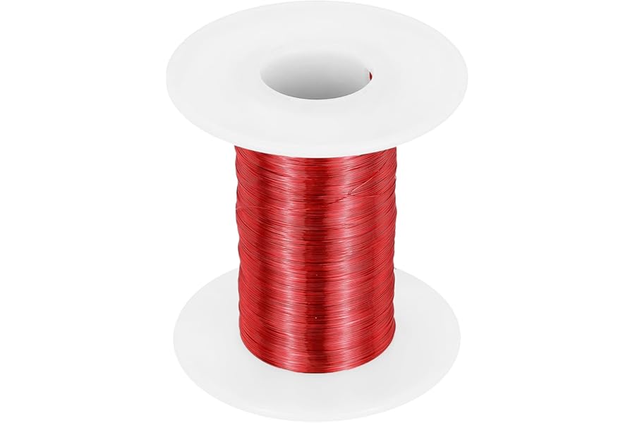 sourcing map 34 AWG Magnet Wire, 34 Gauge / 0.16mm Enameled Copper Wire, 2 oz Magnetic Coil Wire for Transformer, Motor, Electric, 155C(311F)