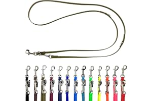 Biothane Hundeleine kleine Hunde/große Hunde verstellbar 2m / 2,40m / 2,80m / 3,50m / 5m SILBERNER Haken 9mm / 13m,m / 16mm (3,50m X 13mm, Olive)