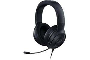Razer Kraken X Lite - Cuffie da gioco per PC ultraleggere con cavo - Microfono cardioide curvabile con suono surround (230 g di peso, jack da 3,5 per PS4, PS5, Switch, Xbox One, Xbox Series X|S) Nero