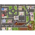Tapis De Jeu Dinosaure 160 X 120 Cm | Scène Préhistorique Avec Volcan, Rivière | Pour Figurines Schleich & Jeux
