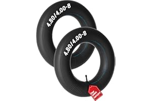 LUNEKUCK 4,00-8 2PCS Chambre à air 4.80 4.00-8 pneu 4.80 4.00-8 pour Roue Brouette Chariot Diable Scooter Chariot à Main Chariot de Jardin
