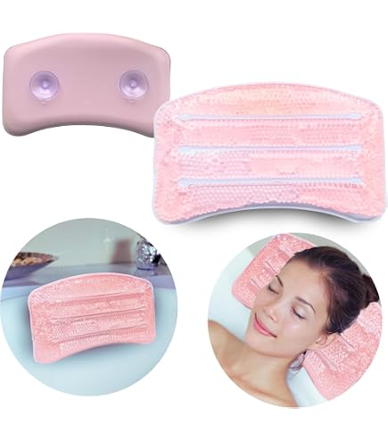 Best gifts Oreiller de bain relaxant avec gel apaisant et soulageant la compression de la tête et du cou