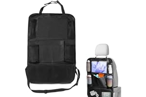 RFYTDCF Pack of 2 Car Seat Organiser, Car Organiser Children Waterproof Universal Backrest Protector 600D Oxford Back Seat Protector Car Organiser for Car Trips Holidays