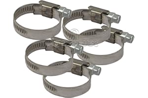 Agora-Tec - Fascette in acciaio INOX W4 (set da 5) per tubo da 3/4", diametro di 20-32 mm, larghezza 9 mm
