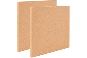 OLYCRAFT 2 Stück Quadratische Korkplatten 301x300mm Anschlagtafeln Holzkorktafel Pinnwand Kork 15mm Dick Korktafel Korkfliesen Für Wanddekoration Party Und DIY Bastelbedarf