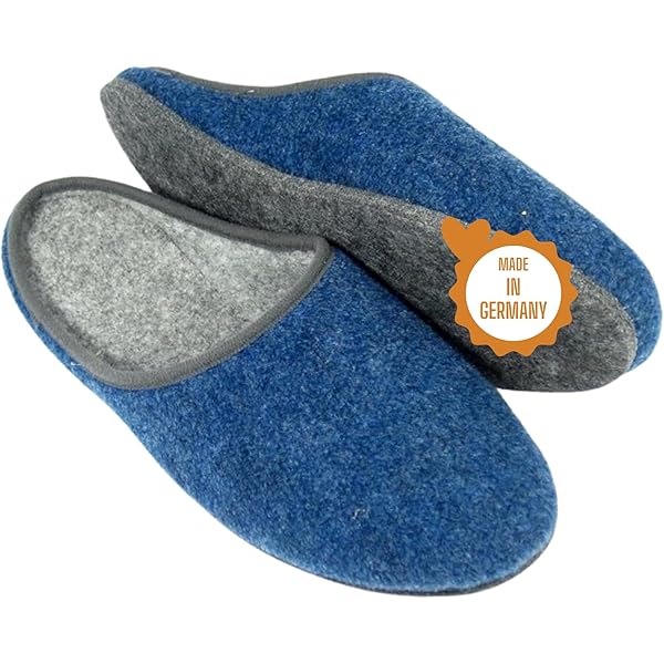 Pantoffelmann Walk Viltpantoffel met Viltzool | Gezellige Viltpantoffels in verschillende kleuren & maten | Warme, ademende vilten slippers | Pantoffels heren & dames met dikke viltloopzool, 43/44 EU