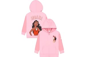 Disney Sudadera Niña Vaiana, Ropa Niña Algodón, Sudaderas Niños Moana, Sudadera Cremallera