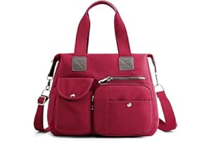 FORRICA Borsa a Mano Donna Borsa Tracolla Tessuto Oxford Impermeabile Borsetta Grande Borse a Spalla Casuale Borsa Viaggio Multi Tasca