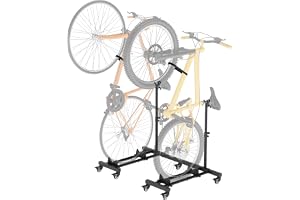 Vertikala cykelstativ (2-pack), golvstående cykelställ för garage, upprätt cykelgolvstativ inomhus cykelhållare med justerbar