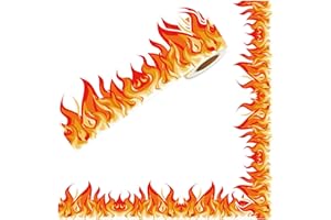 SMARSTICKER border Red Orange Burning Fire Shaped Die Cut Trim for School Classroom Chalkboard Party Decoration
