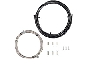 Vitel Cycles Universal Brake Cable Kit Front and Rear Set with Black Housing for Shimano/Sram Mountain | Hybrid | Road Bike