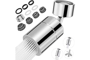 HATANSE Aeratore Rubinetto in Ottone 360° Gradi Rotary Rompigetto Rubinetto Filtro Aeratore con 2 Modalità di Spruzzatura per Rubinetti Filettati M20 / M22 / M24 per Cucin