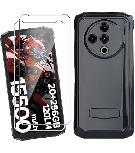 Custodia Per Tablet DOOGEE U11 11" 2025 - Silicone Morbido, Antiurto, Supporto Regolabile, Nera, Impermeabile