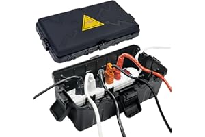 HRENSAW Außenbereich Elektrobox,IP54 Wasserdichte Outdoor Outlet Covers, Wetterfeste Verlängerungskabel Abdeckungen Schützen Steckdose, Steckdose, Timer,Plug,Holiday Light(27x14x11,5 cm)-Schwarz