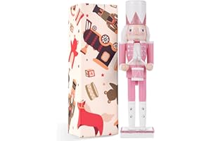 ‎VORFOR VorFor Pink Drummer Nussknacker Figur,Rosa Serie 30CM Nussknacker Weihnachten,Kreative Handwerksgeräte,Die Als Weihnachtsdekorationen Oder Feiertagsgeschenke Verwendet Werden Können.