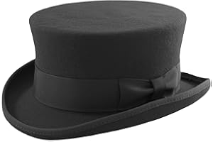 ARZER Major Wear Junior Unisex Black Deadman 100% Wool Dressage Topper Riding Equestrian Ascot Event Top Hat (Medium)