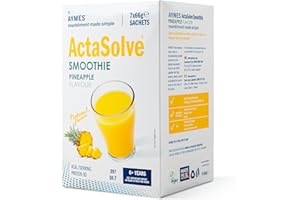AYMES - ActaSolve Smoothie - Pineapple - 7 Servings - Vegan-Friendly Nutritional Powder - Gluten Free - Suitable for Adults and Children Aged 3+