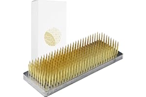 Wazakura Kenzan Lungo Rettangolare per Ikebana in Ottone (120mm) per Composizioni Floreali, Realizzato in Giappone, Arrangiamenti Floreali, Portafiori - Kenzan Lungo Rettangolare in Ottone 120mm