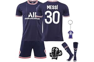 Hereneer Camiseta de fútbol, Traje De fútbol De Niño Adultos, Entrenamiento Deportivo y Pantalones Cortos Kit, Camiseta Deportiva de Fútbol para Hombres No.7 No.30 para adultos y niños