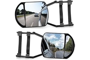 LMYSUFI Camping Car Rétroviseurs de Remorquage Voiture Rétroviseurs de remorquage de caravane, Extensions de rétroviseurs extérieurs réglables universels pour camping-car, caravane, RV, fourgons (1 paire) (B)