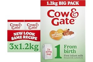 Cow & Gate 1 First Infant Baby Milk Powder Formula, from Birth, 4.16 kg (Pack of 3)